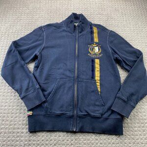 Lotto Sweater Men Extra Large XL Navy Blue Full Zip Venezia Tennis Club TROFEO